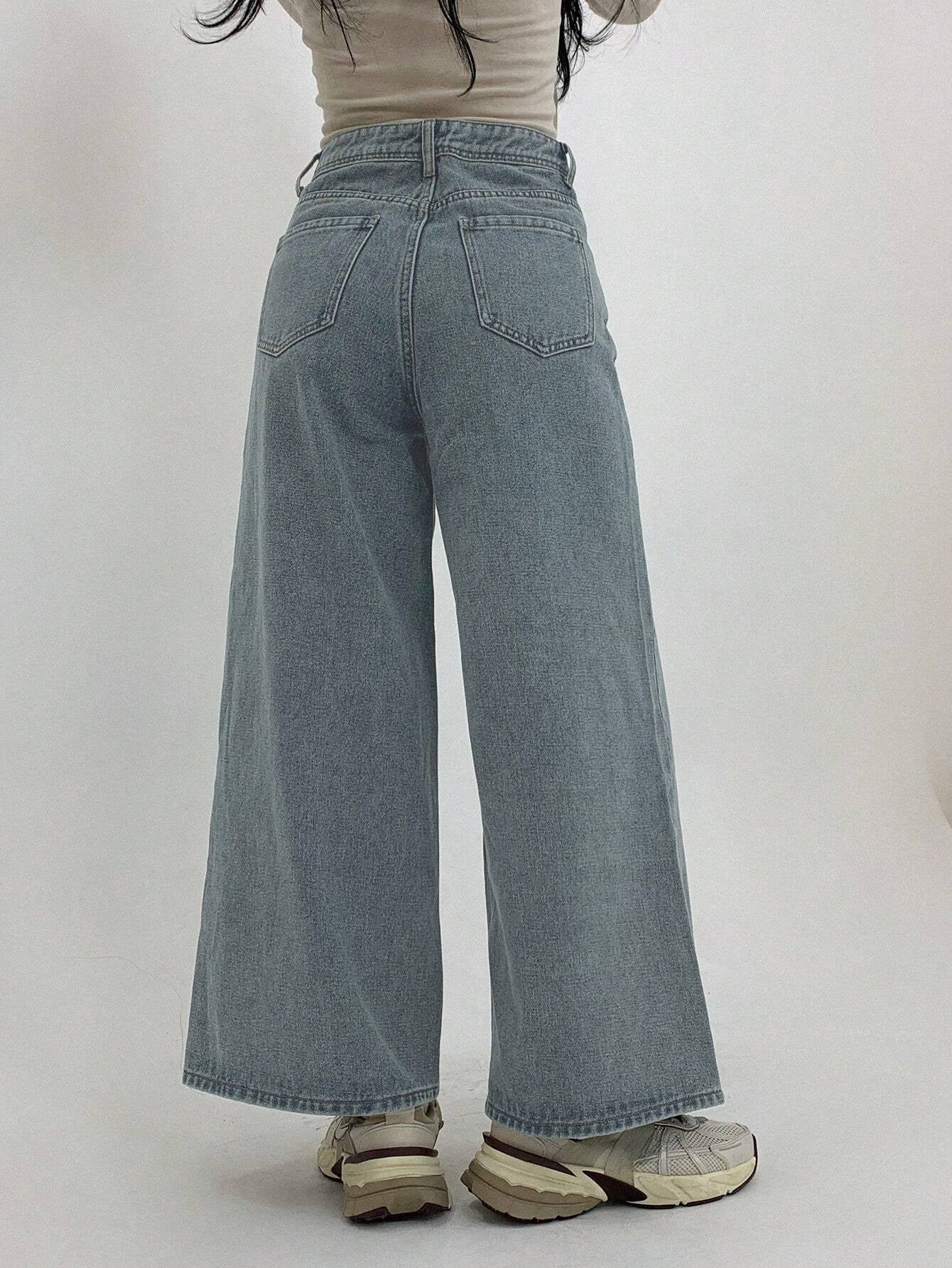 DAZY Women's Autumn Loose-Fit Casual Denim Jeans