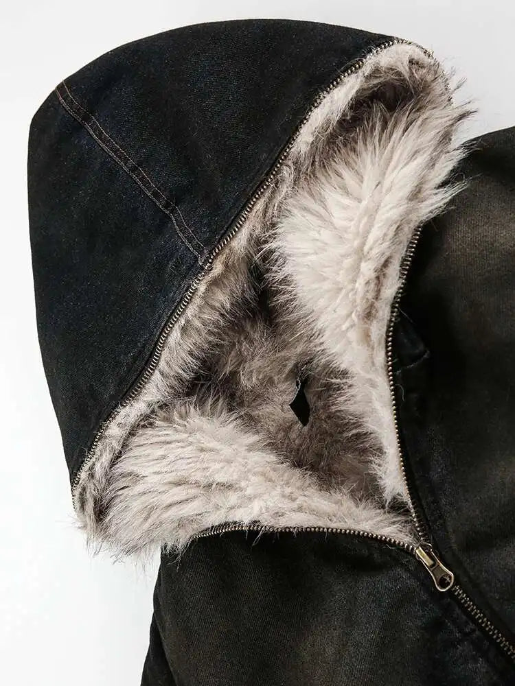 NordVibe Hooded Denim Parka for women's 2026