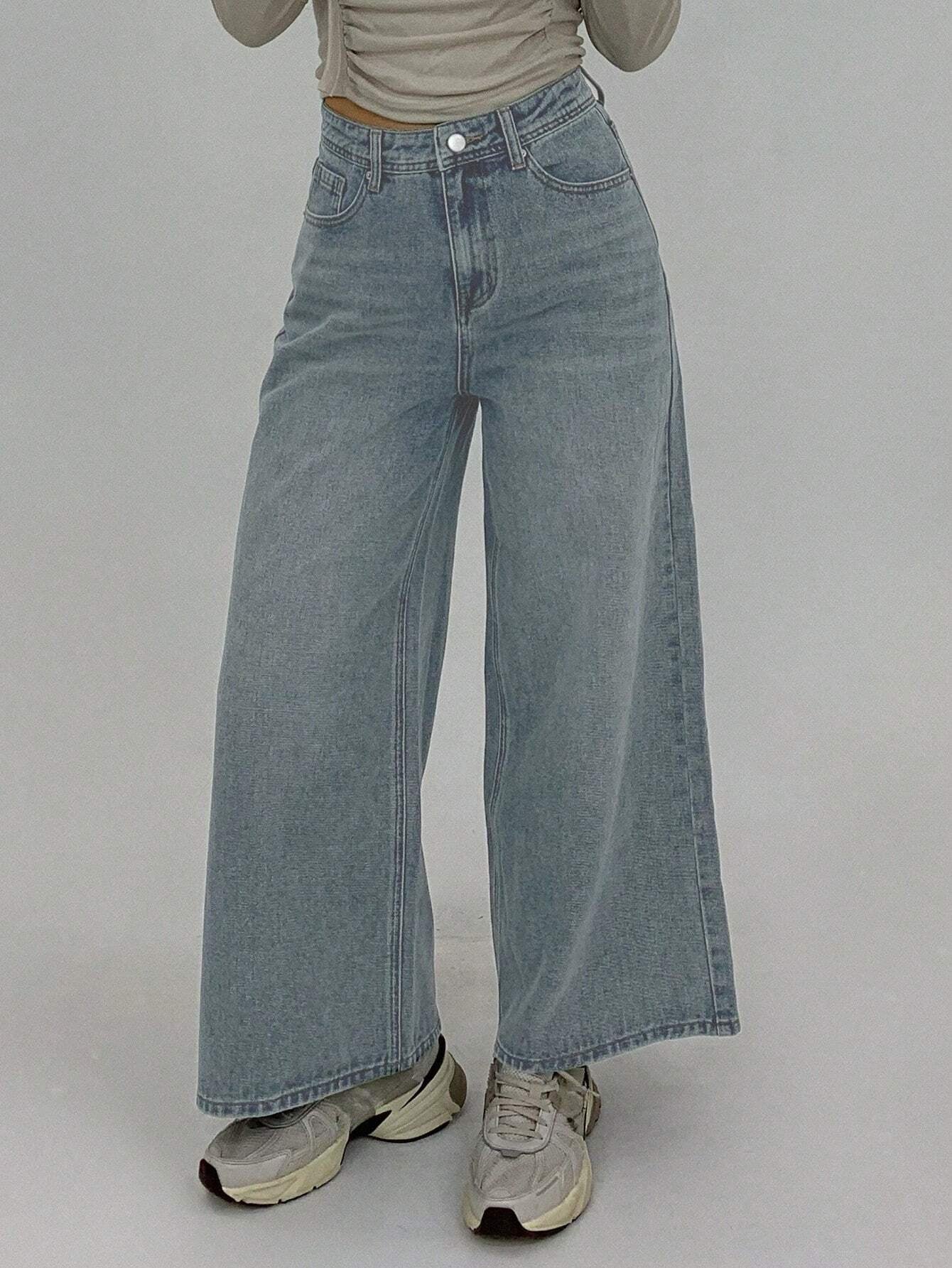 DAZY Women's Autumn Loose-Fit Casual Denim Jeans