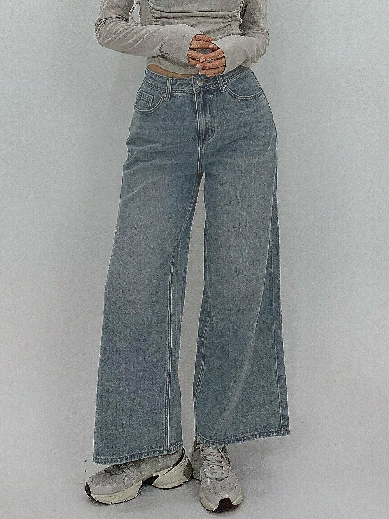 DAZY Women's Autumn Loose-Fit Casual Denim Jeans